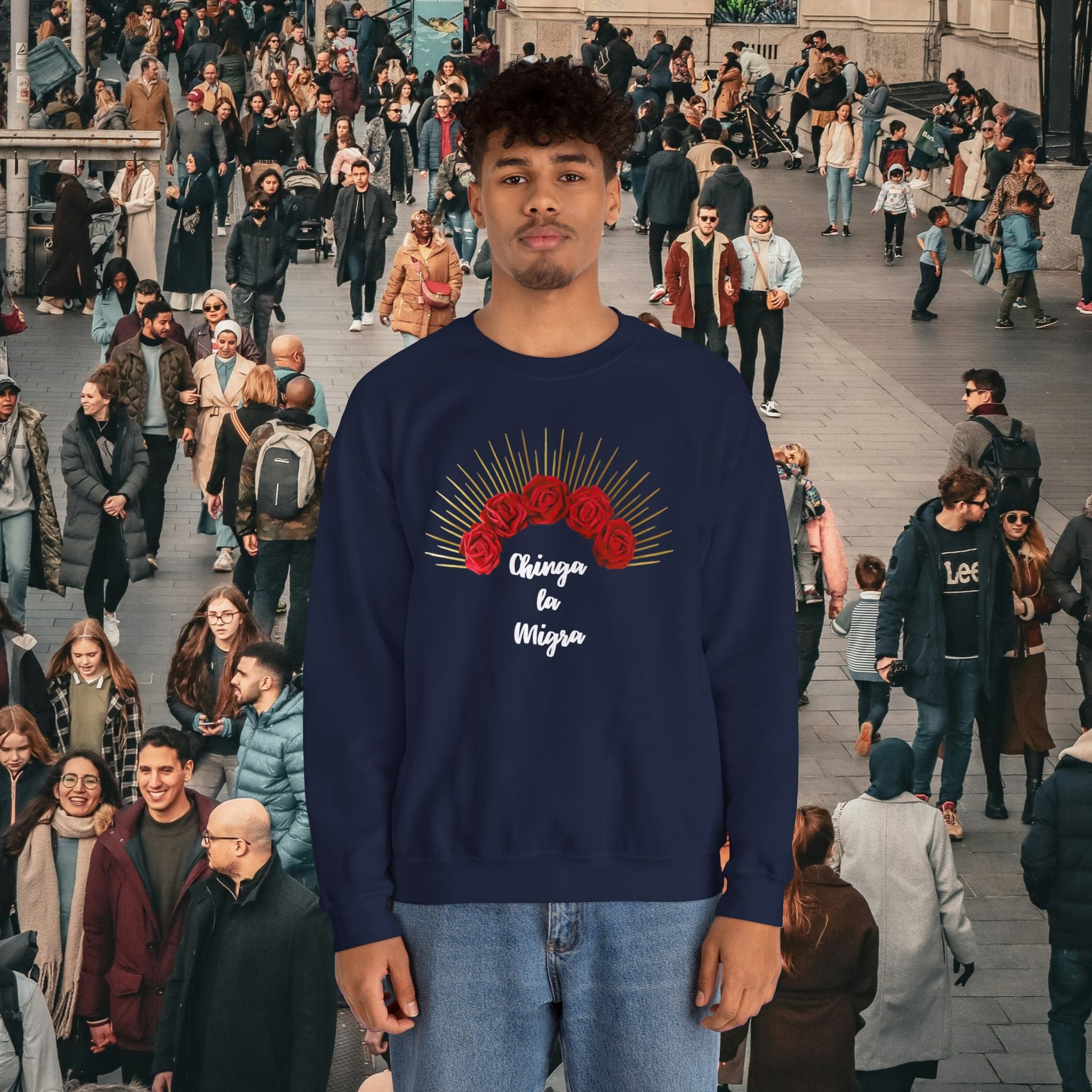 Chinga la Migra Crewneck Sweatshirt