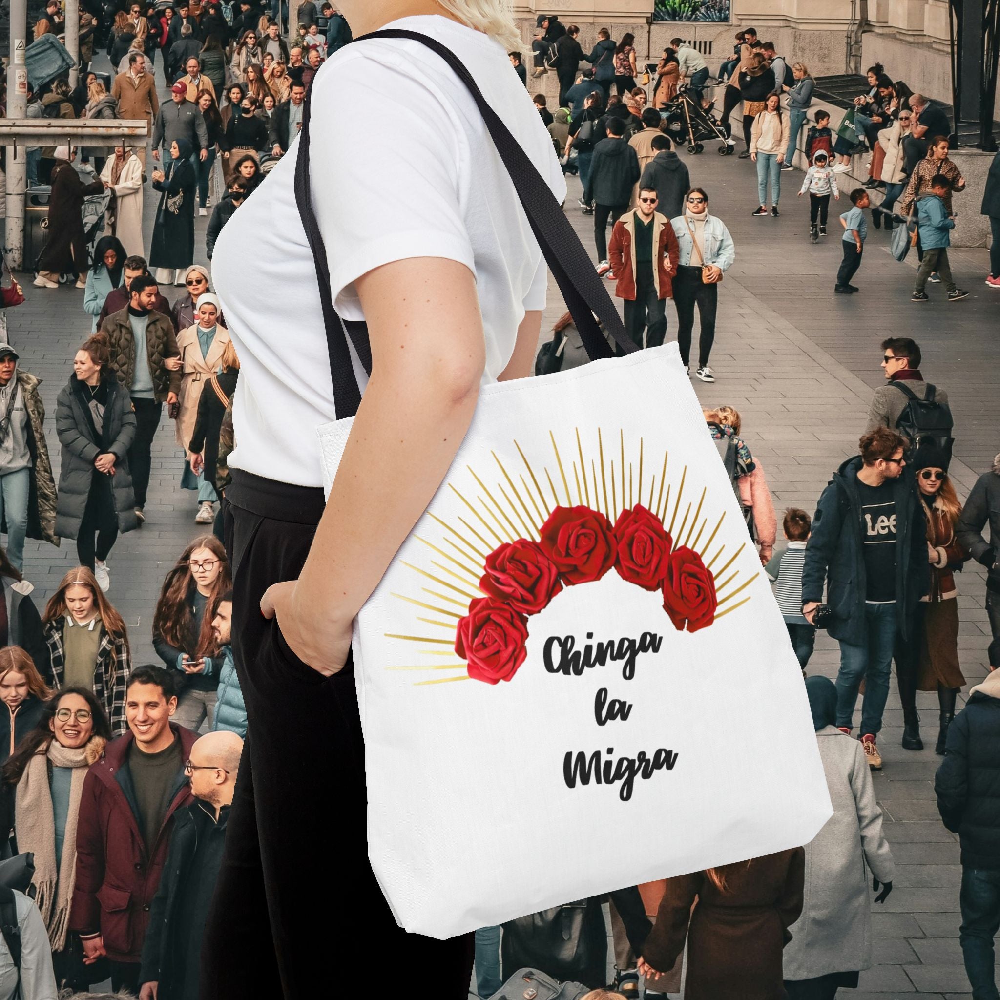 18x18 Chinga la Migra Tote