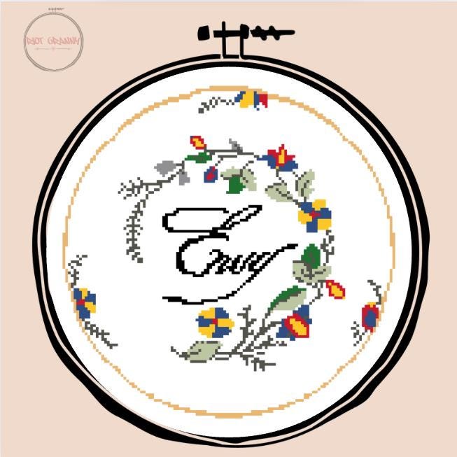 Envy - 7 Deadly Sins - Cross Stitch Pattern
