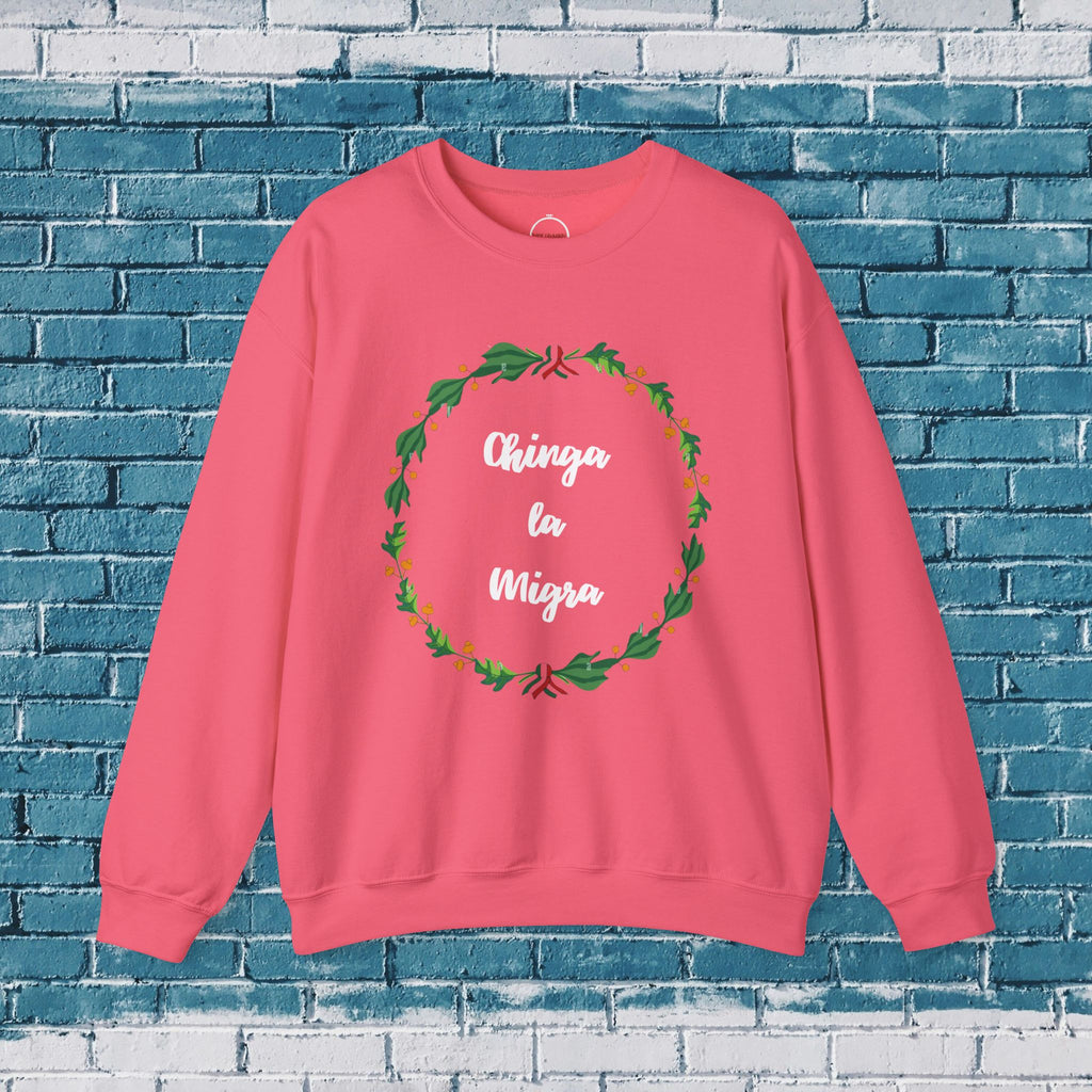 Chinga la Migra Mexican Flag Crewneck