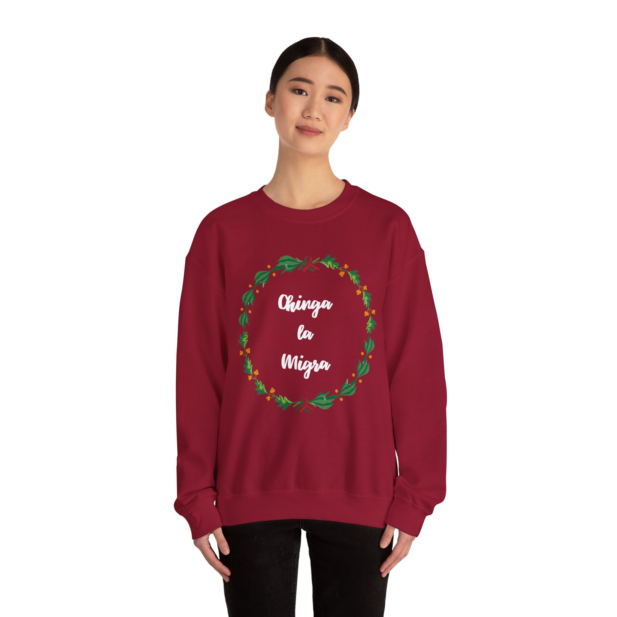 Chinga la Migra Mexican Flag Crewneck