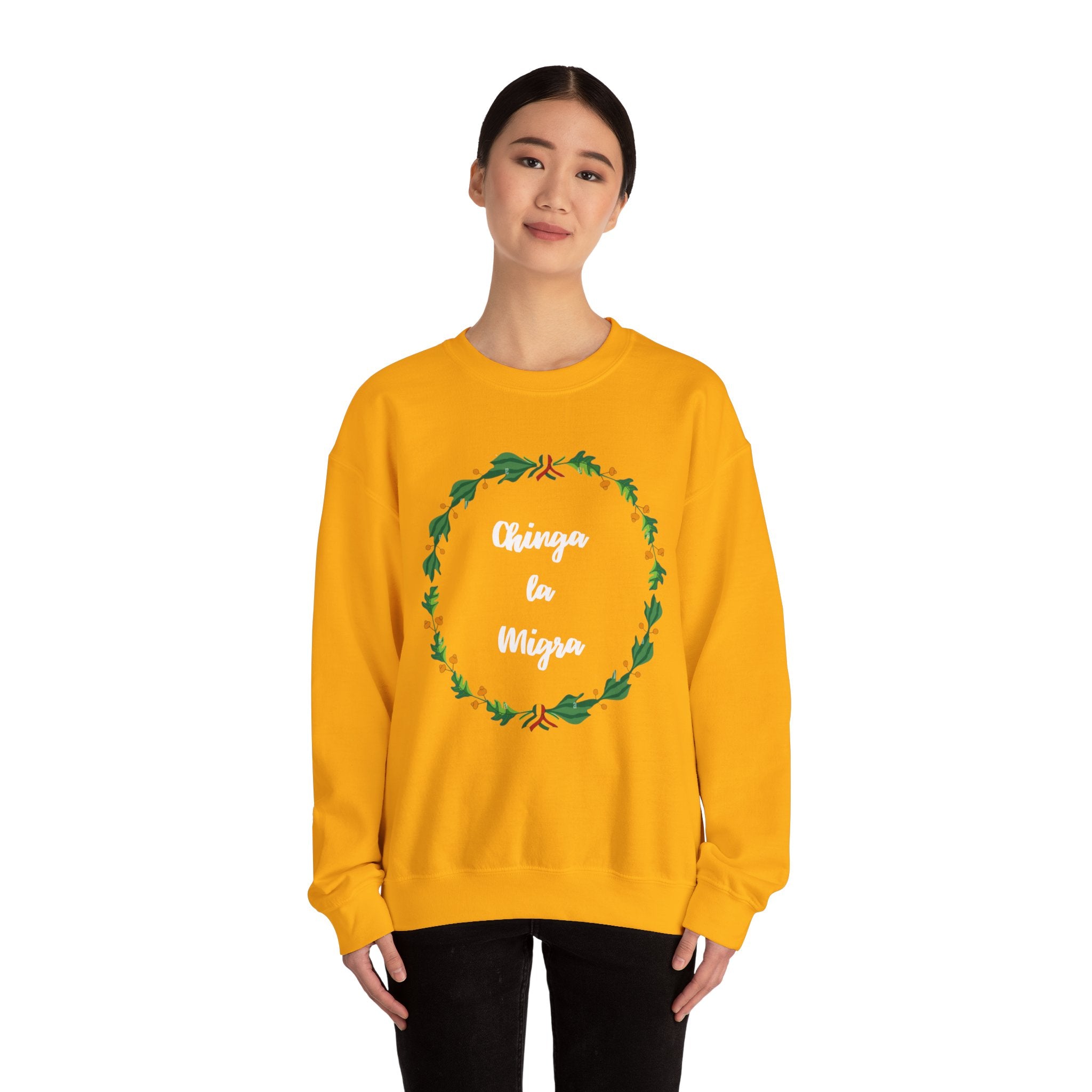 Chinga la Migra Mexican Flag Crewneck