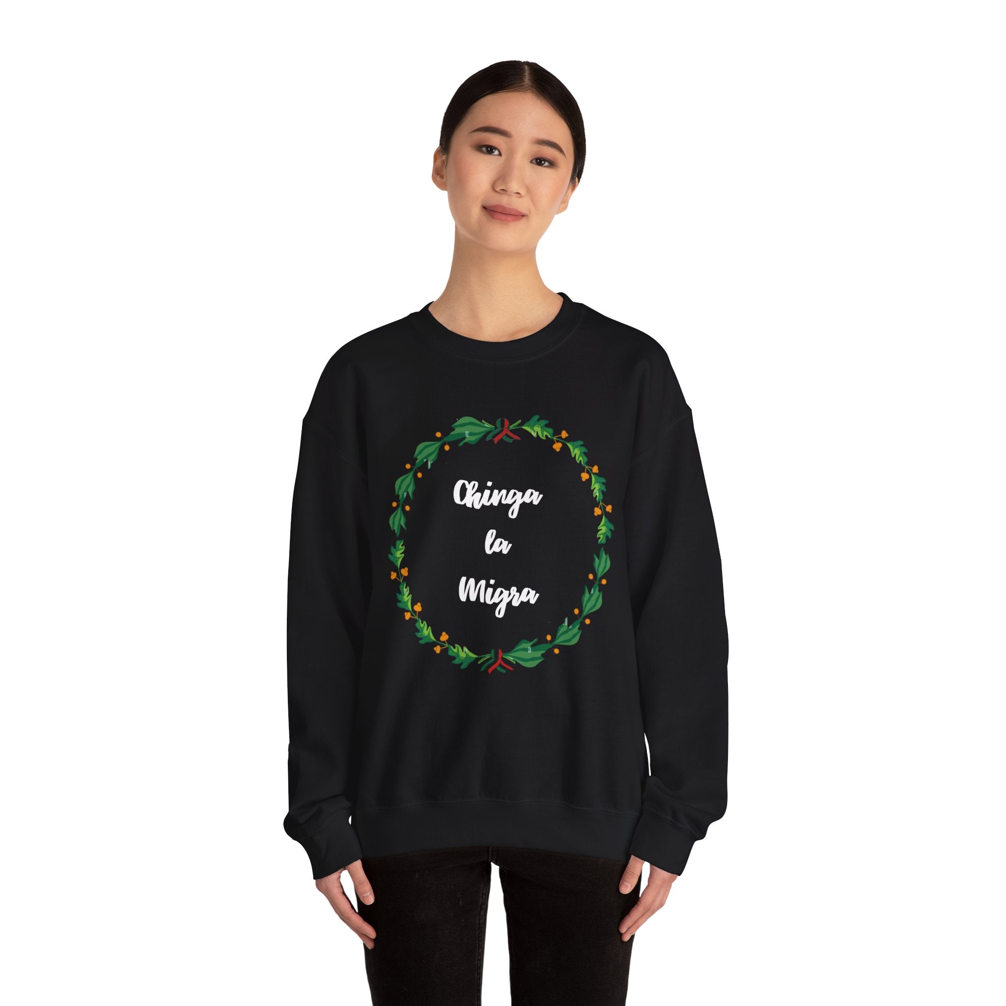 Chinga la Migra Mexican Flag Crewneck
