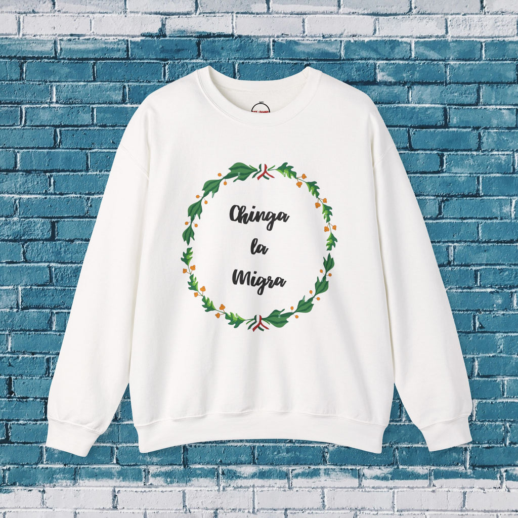 Chinga la Migra Mexican Flag Crewneck