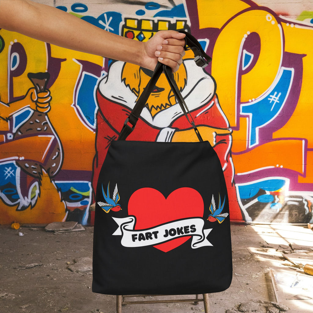 Fart Jokes - Adjustable Strap Tote Bag