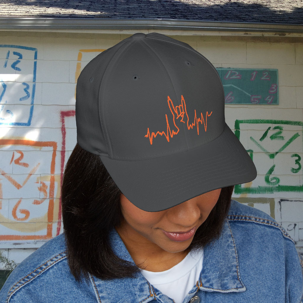 Embroidered Punk Heartbeat Trucker Hat