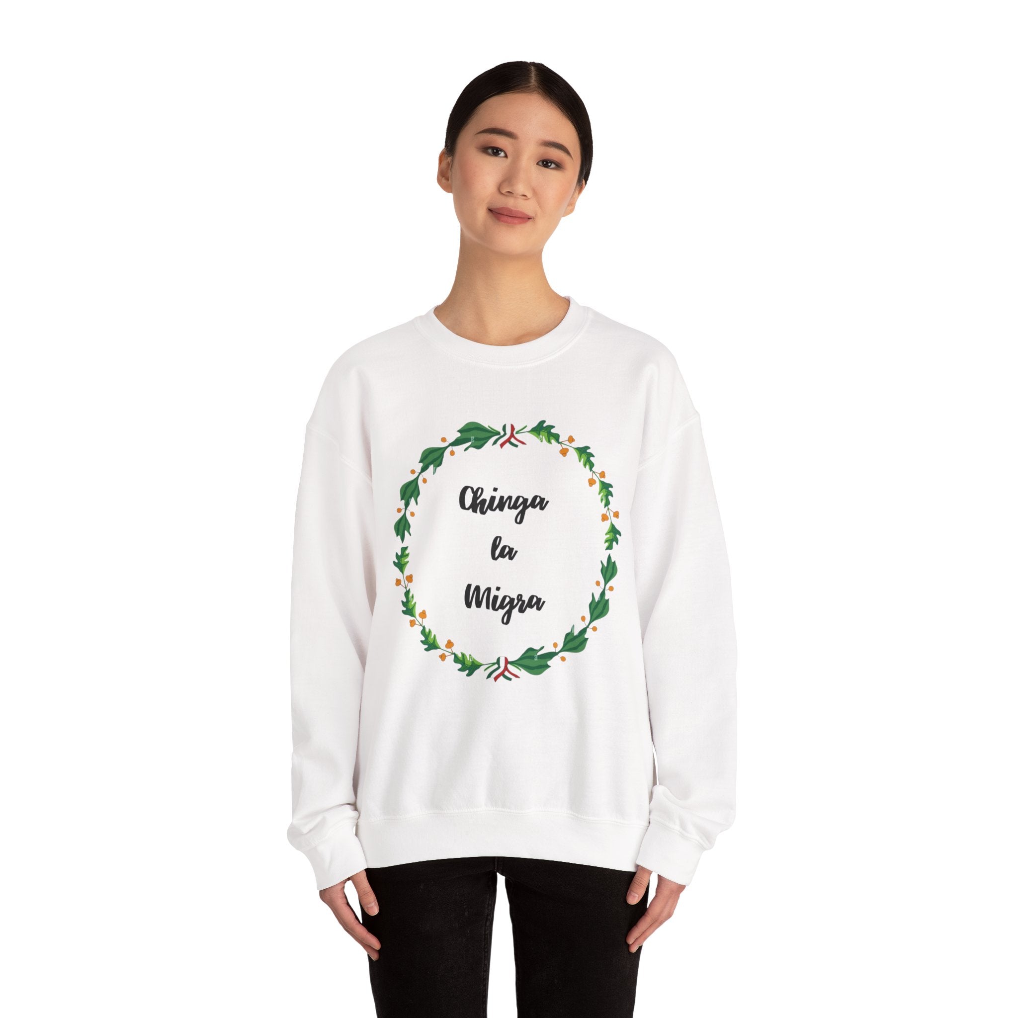 Chinga la Migra Mexican Flag Crewneck