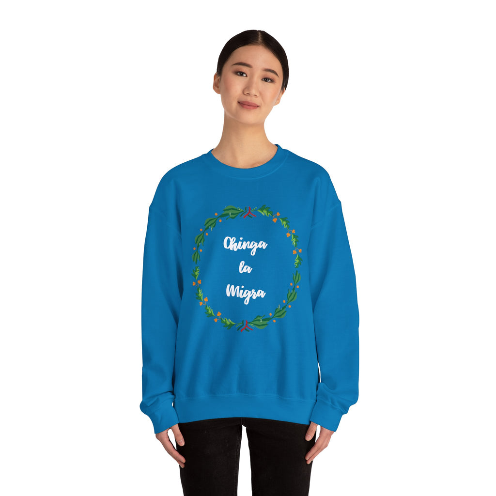 Chinga la Migra Mexican Flag Crewneck