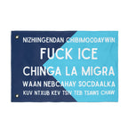 Multilingual Fuck ICE - Double-Sided Protest Flag
