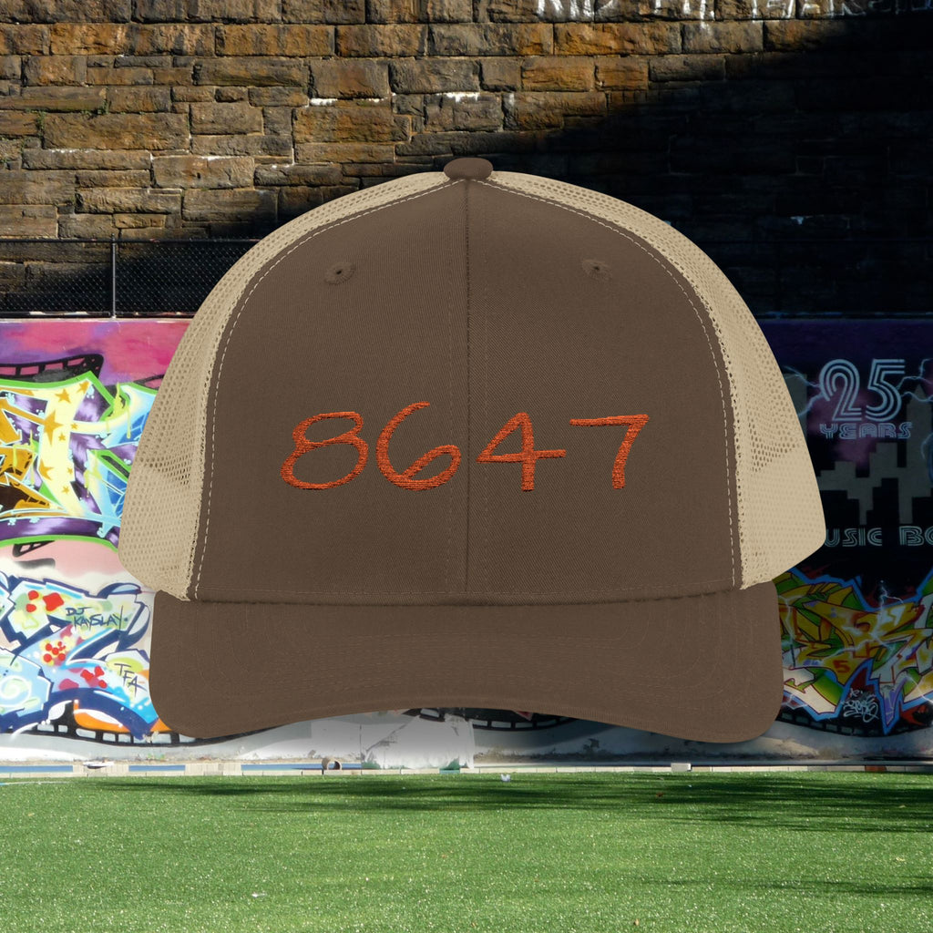 Embroidered 8647 Snapback Trucker Hat