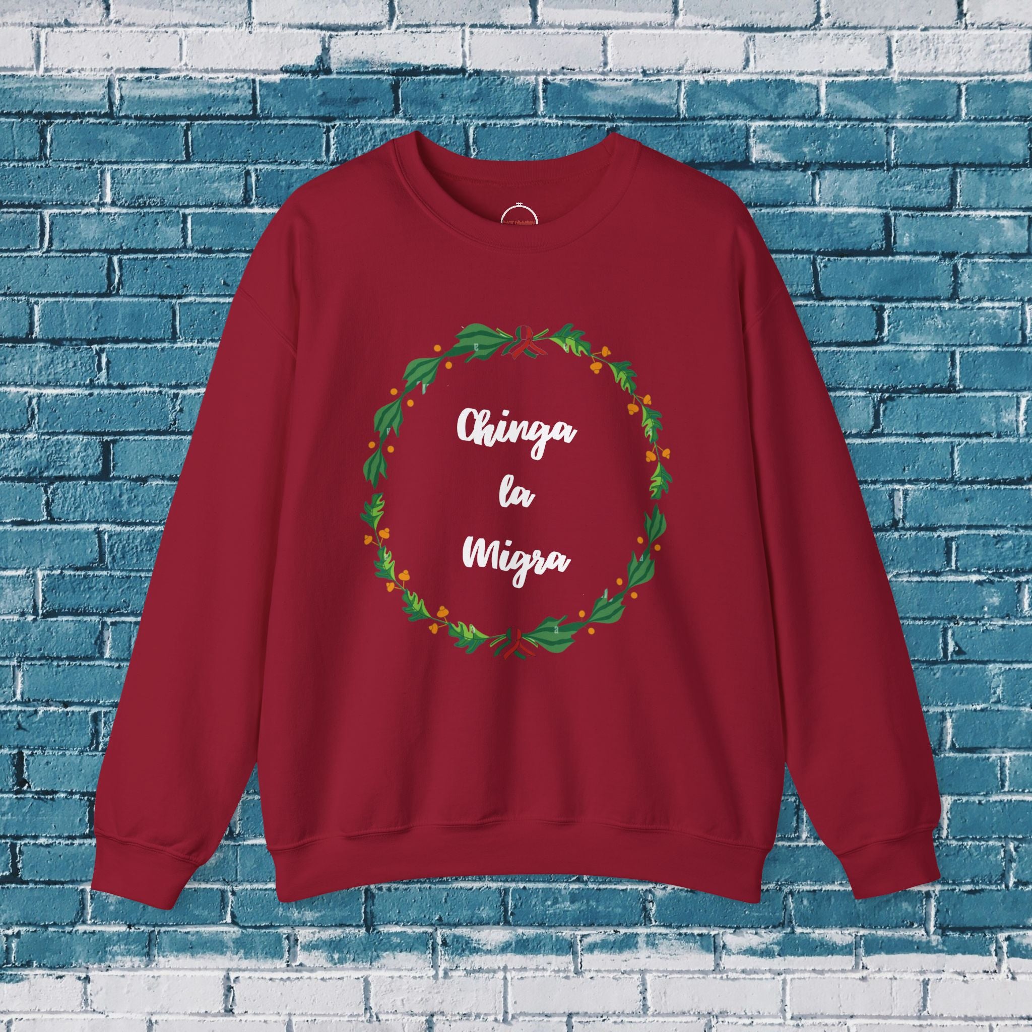 Chinga la Migra Mexican Flag Crewneck