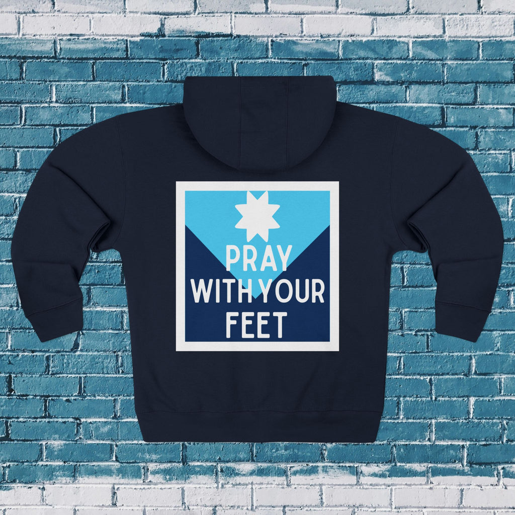 Pray With Your Feet Unisex Zip Hoodie