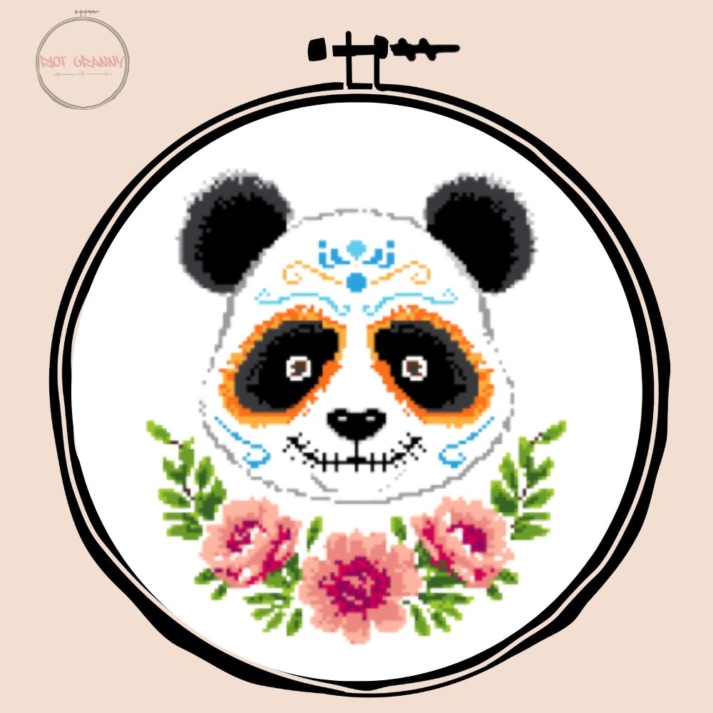Catrina Panda - Cross Stitch Pattern