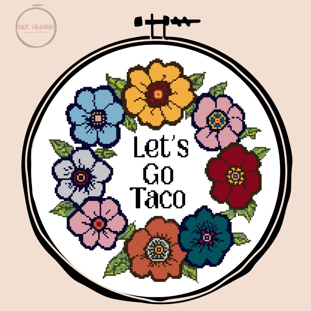 Let's Go Taco - Cross Stitch Pattern