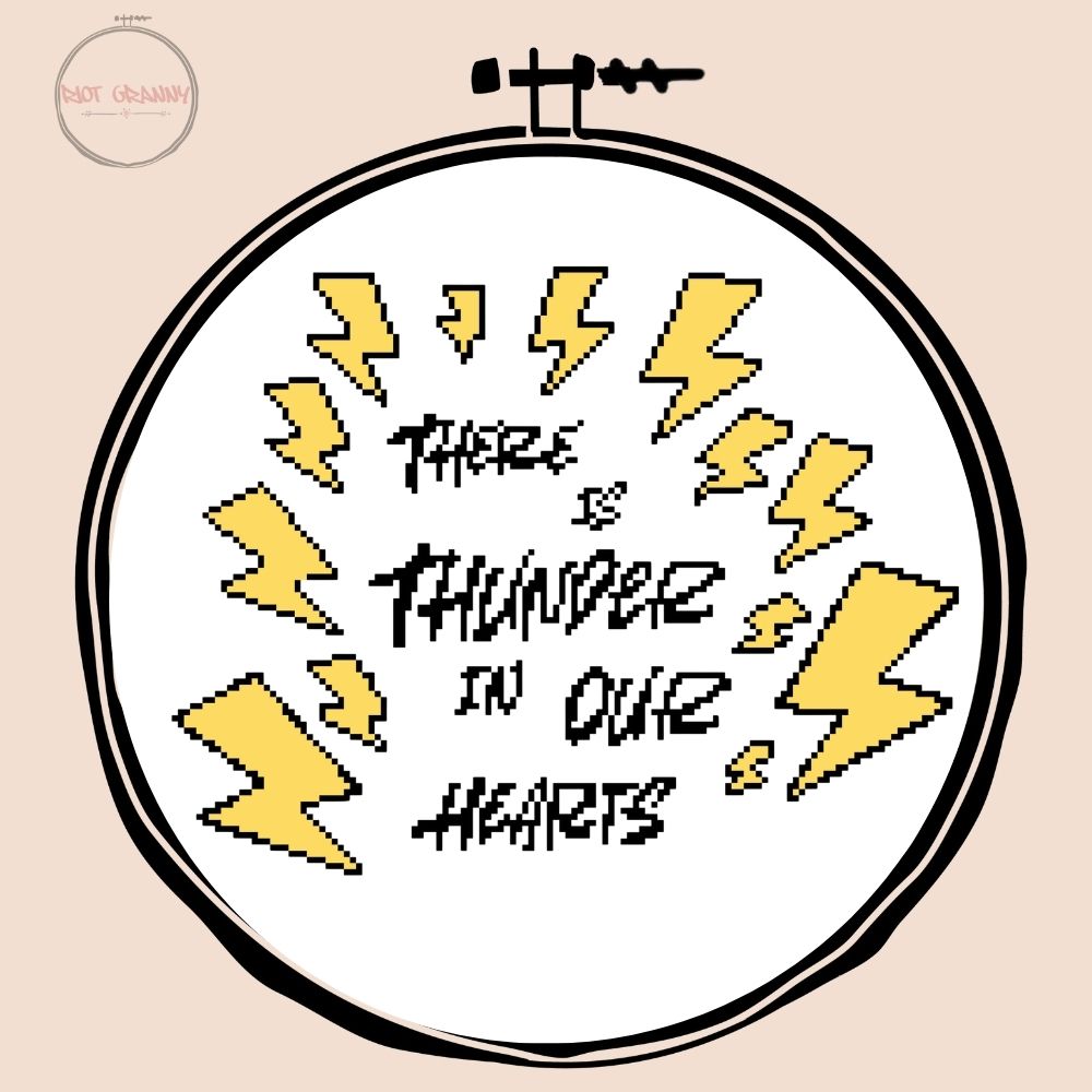 There is Thunder in Our Hearts - Cross Stitch Pattern