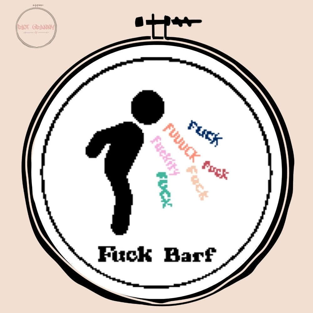 Fuck Barf - Cross Stitch Pattern