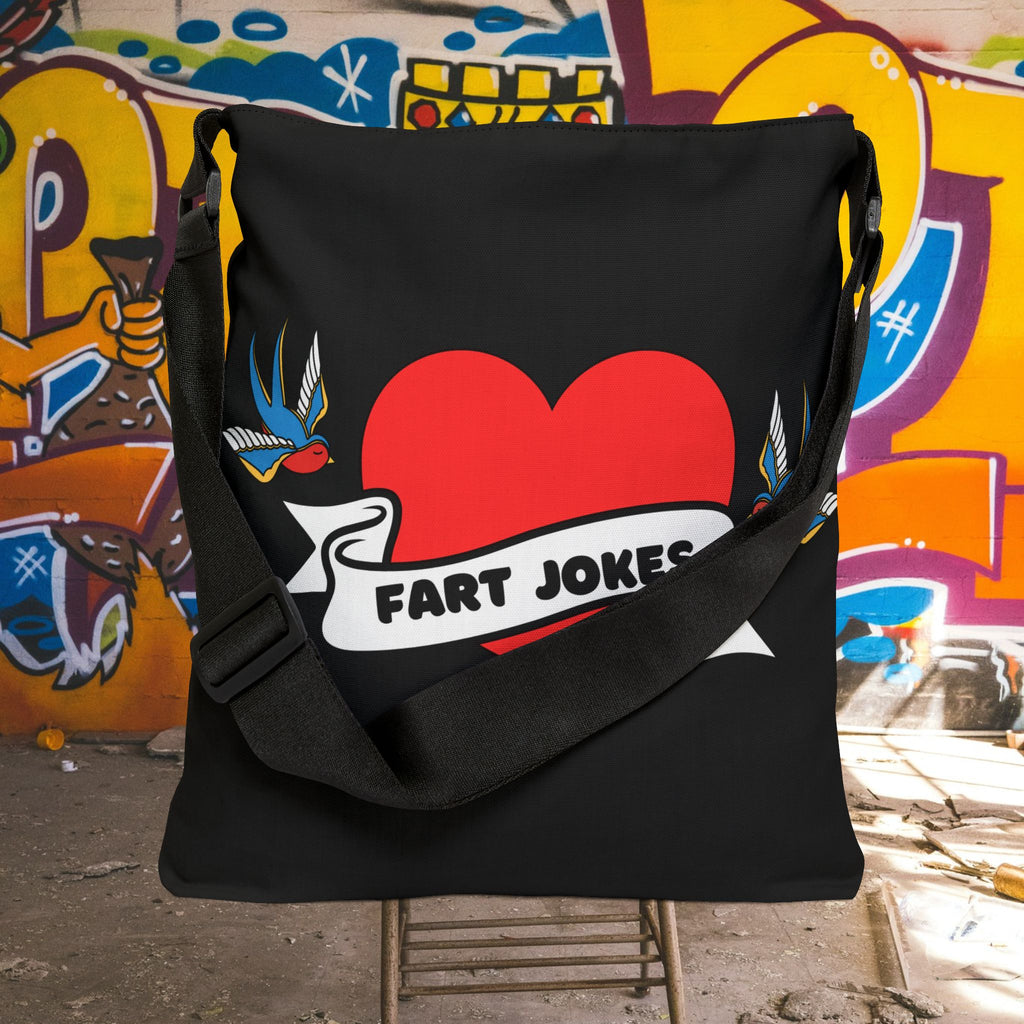Fart Jokes - Adjustable Strap Tote Bag
