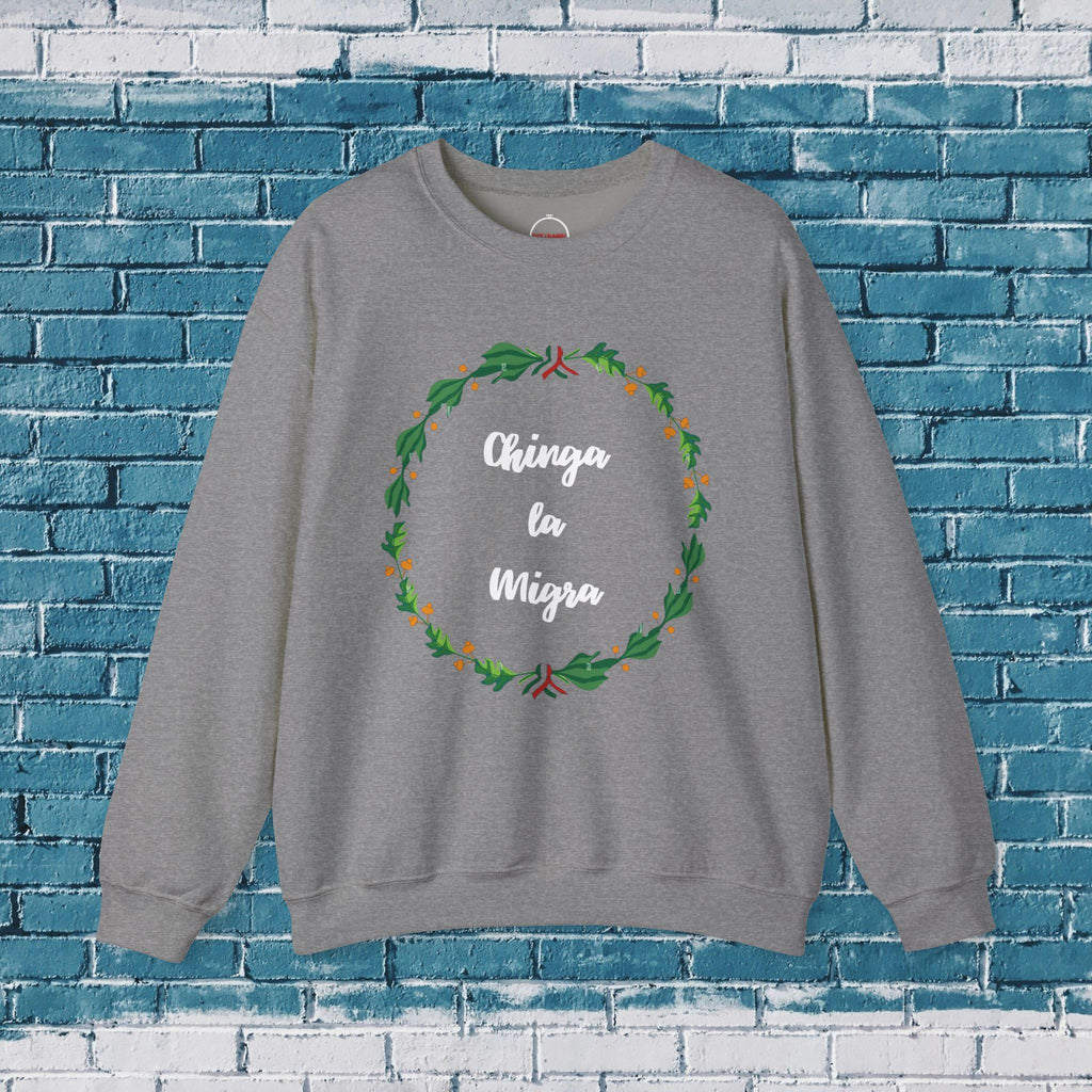 Chinga la Migra Mexican Flag Crewneck