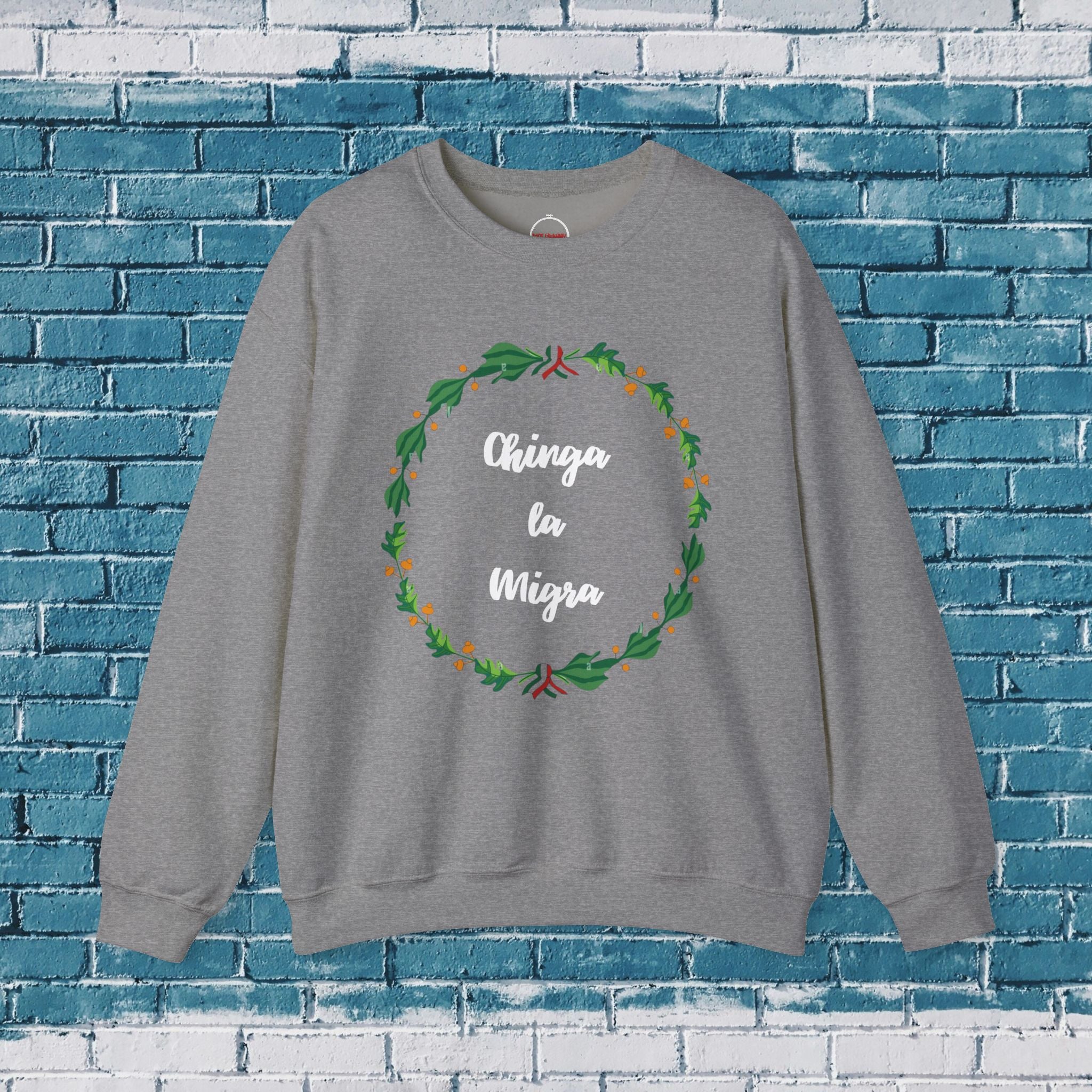 Chinga la Migra Mexican Flag Crewneck