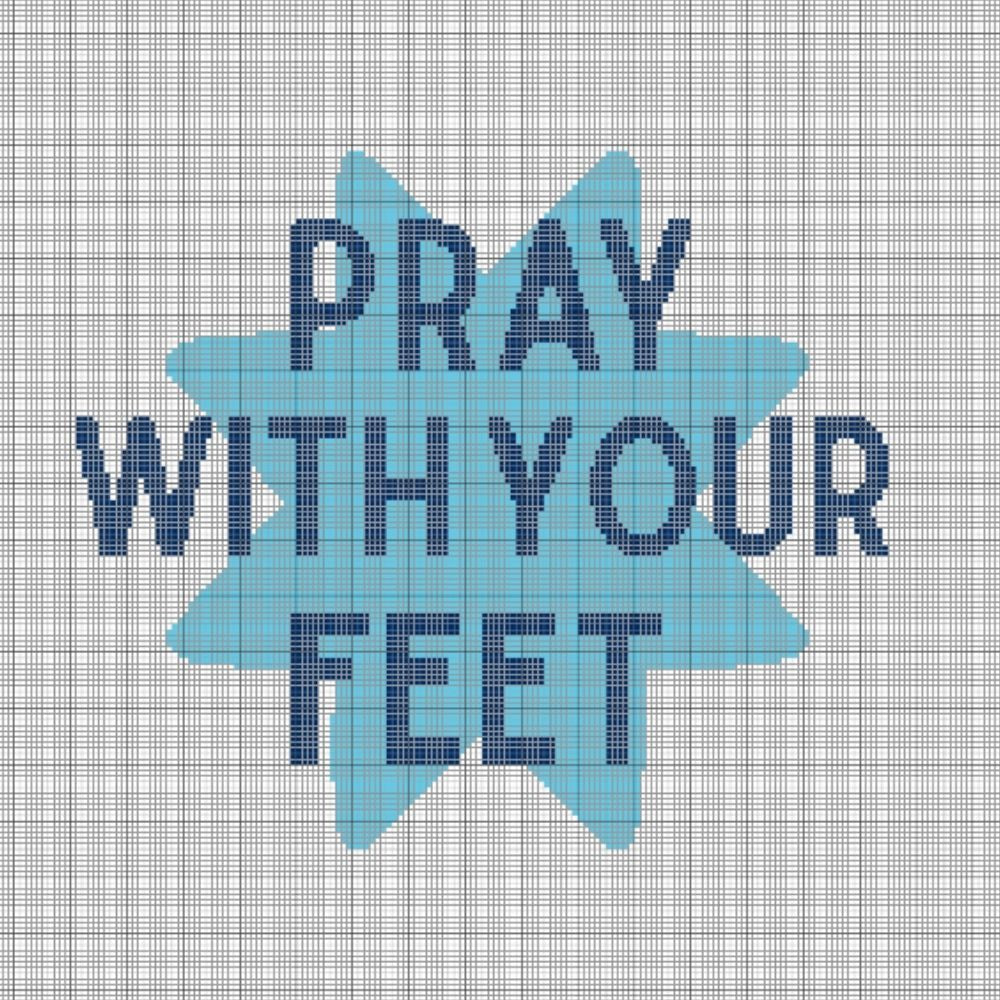 Pray With Your Feet - Cross Stitch Pattern