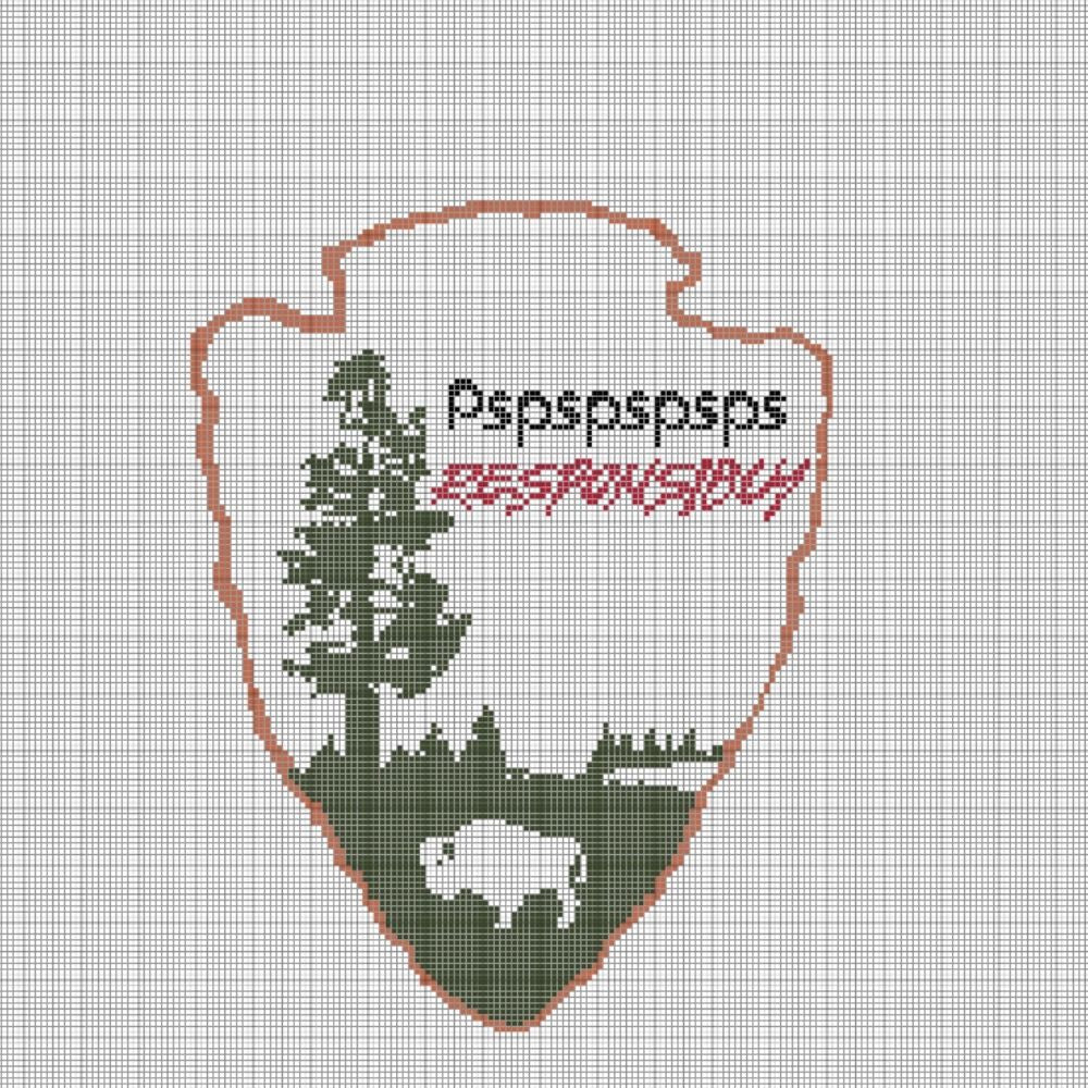 Pspspspsps Responsibly - Cross Stitch Pattern
