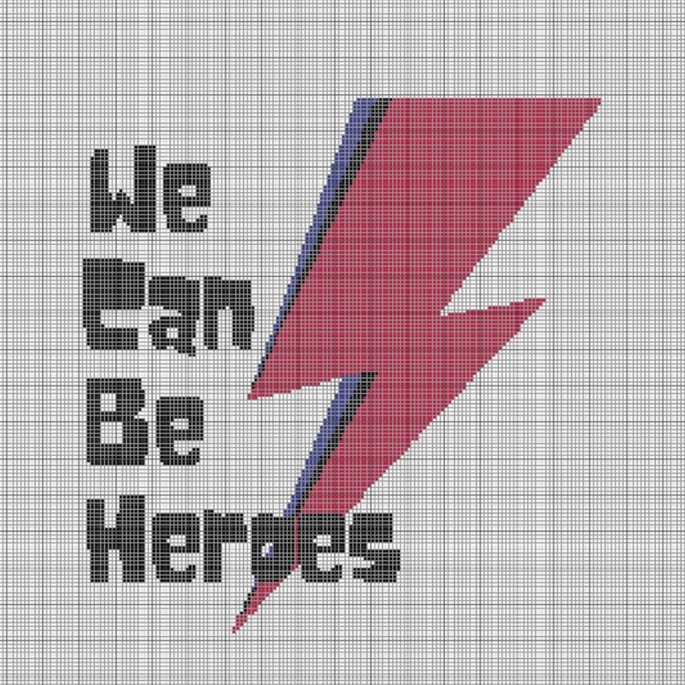 We Can Be Heroes - Cross Stitch Pattern
