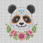 Catrina Panda - Cross Stitch Pattern