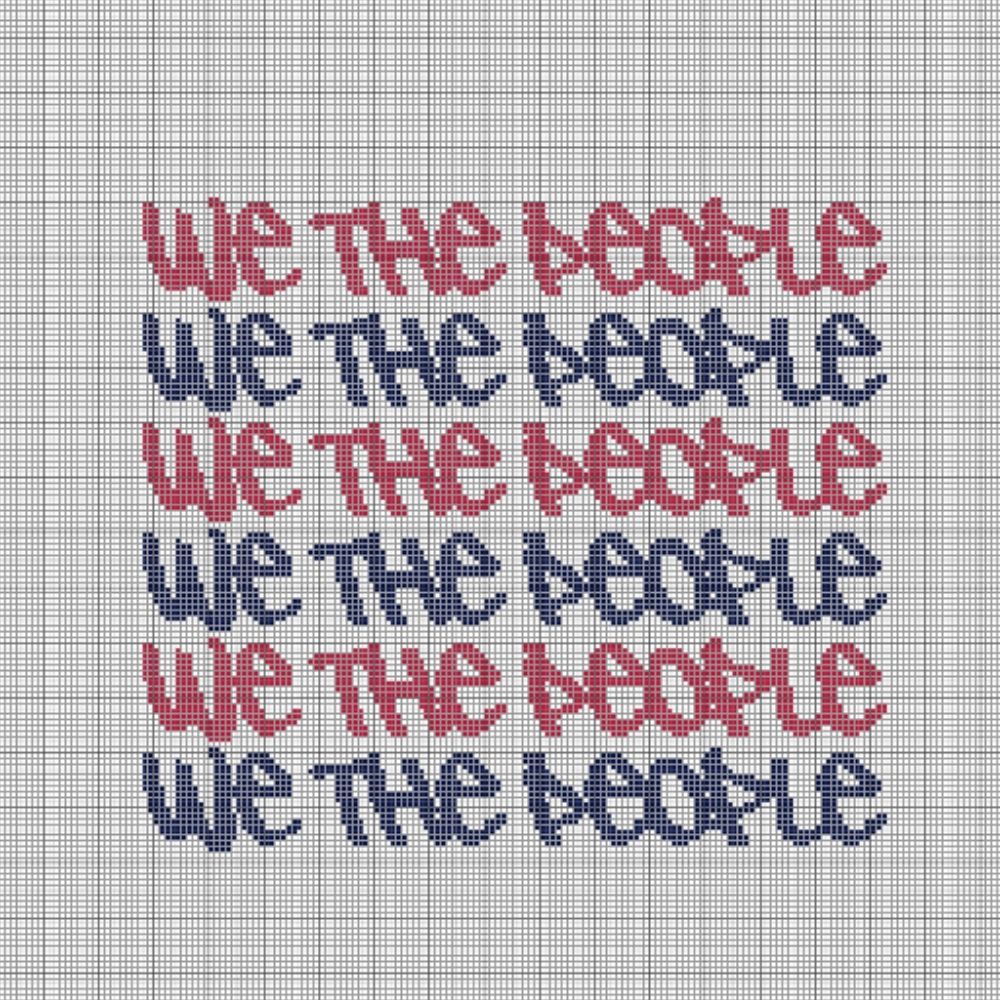 We The People - Cross Stitch Pattern