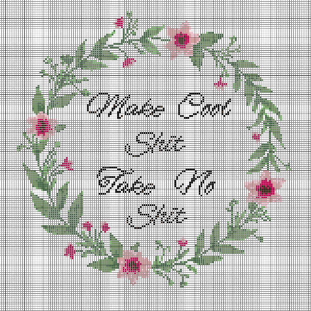 Make Cool Shit, Take Cool Shit - Cross Stitch Pattern