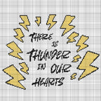 There is Thunder in Our Hearts - Cross Stitch Pattern