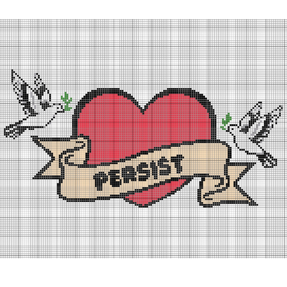 Persist - Cross Stitch Pattern