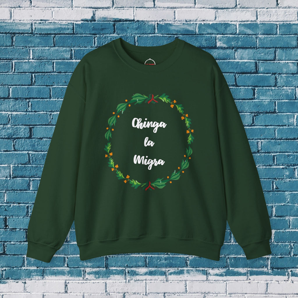 Chinga la Migra Mexican Flag Crewneck