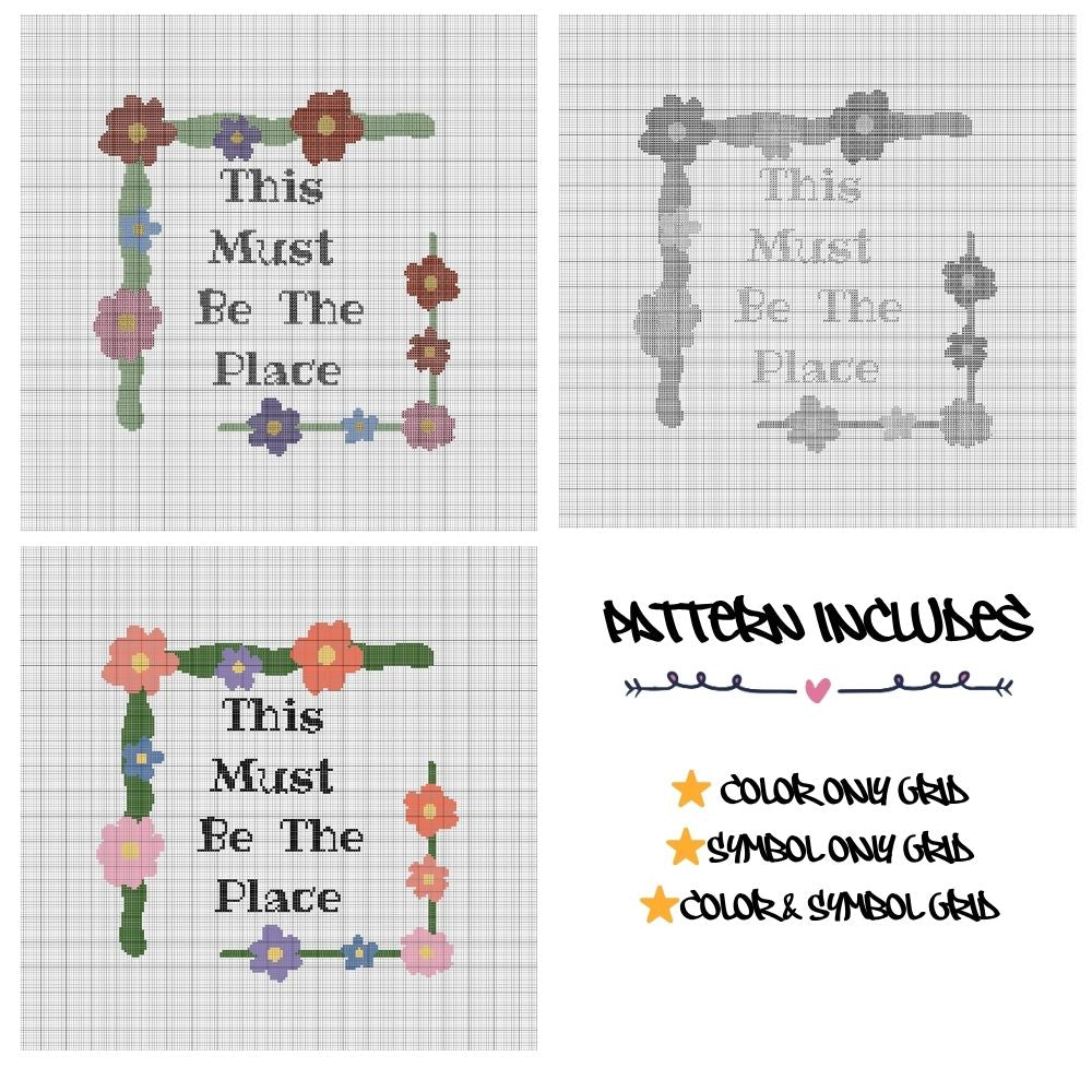 This Must Be The Place - Cross Stitch Pattern
