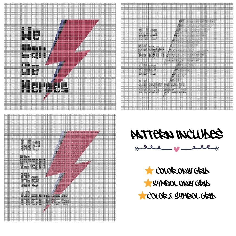 We Can Be Heroes - Cross Stitch Pattern