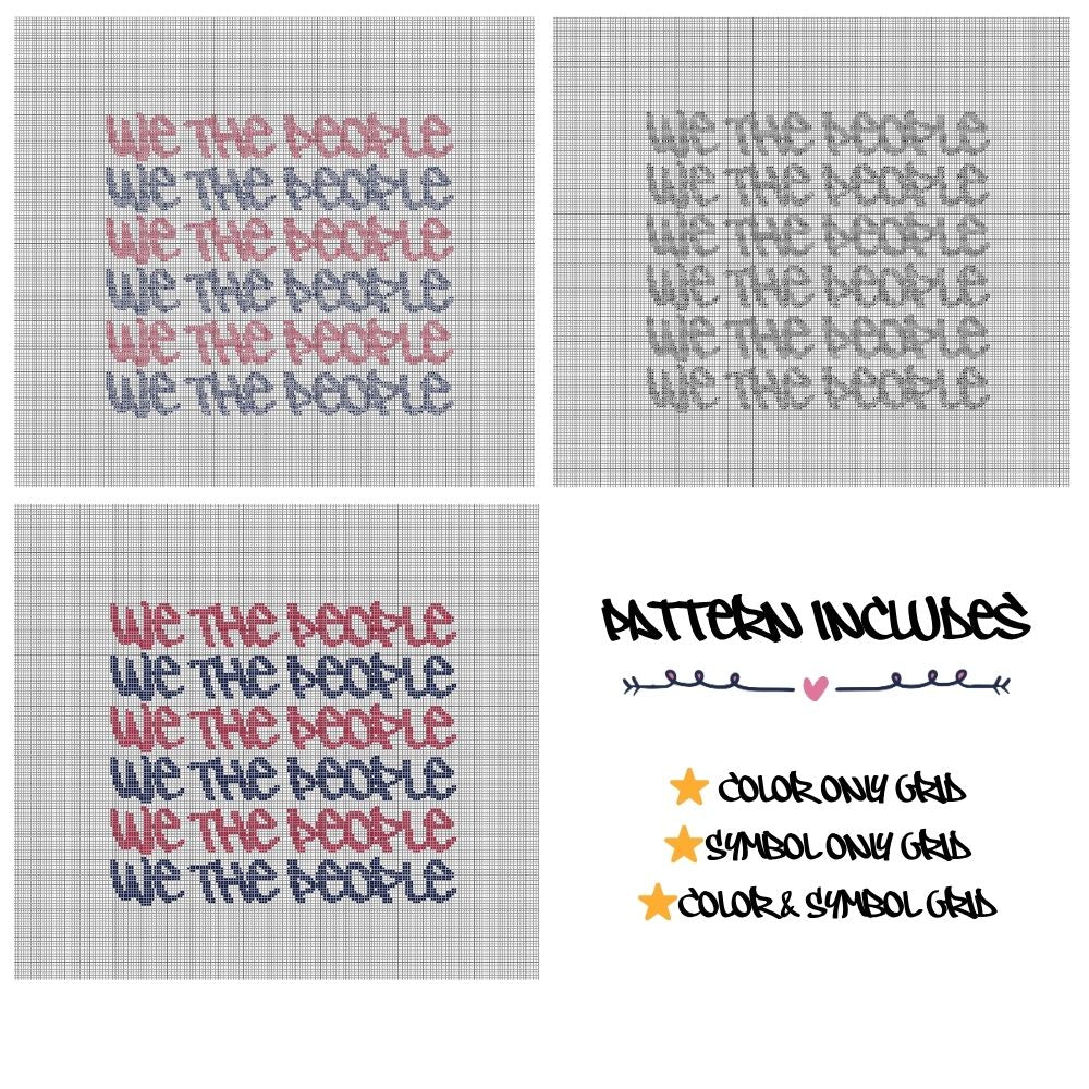 We The People - Cross Stitch Pattern