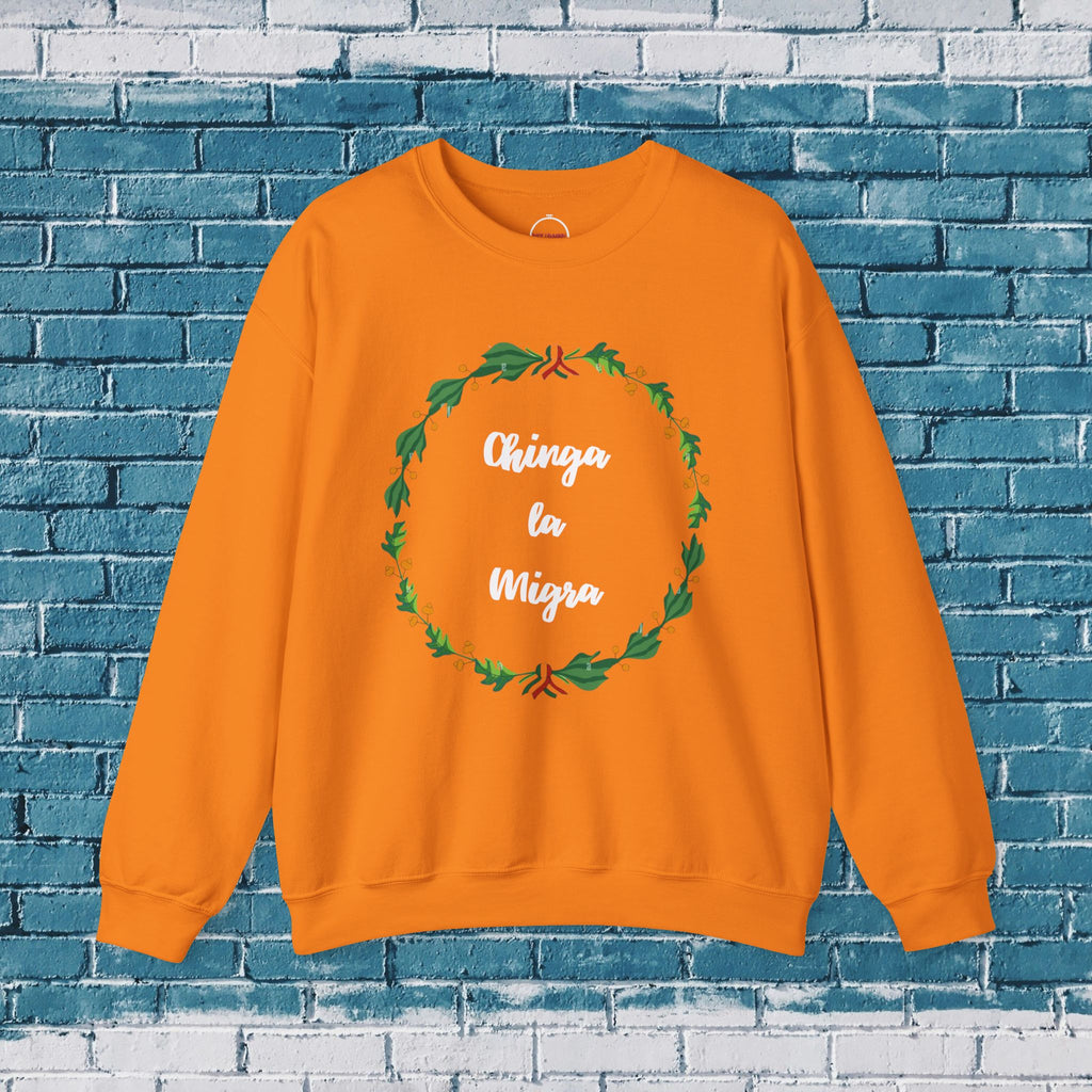 Chinga la Migra Mexican Flag Crewneck
