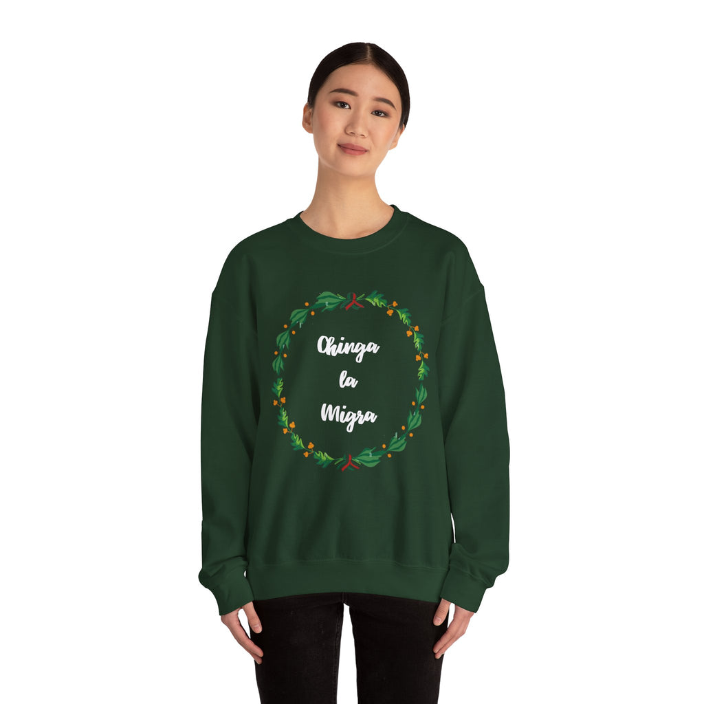 Chinga la Migra Mexican Flag Crewneck