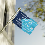 Multilingual Fuck ICE - Double-Sided Protest Flag