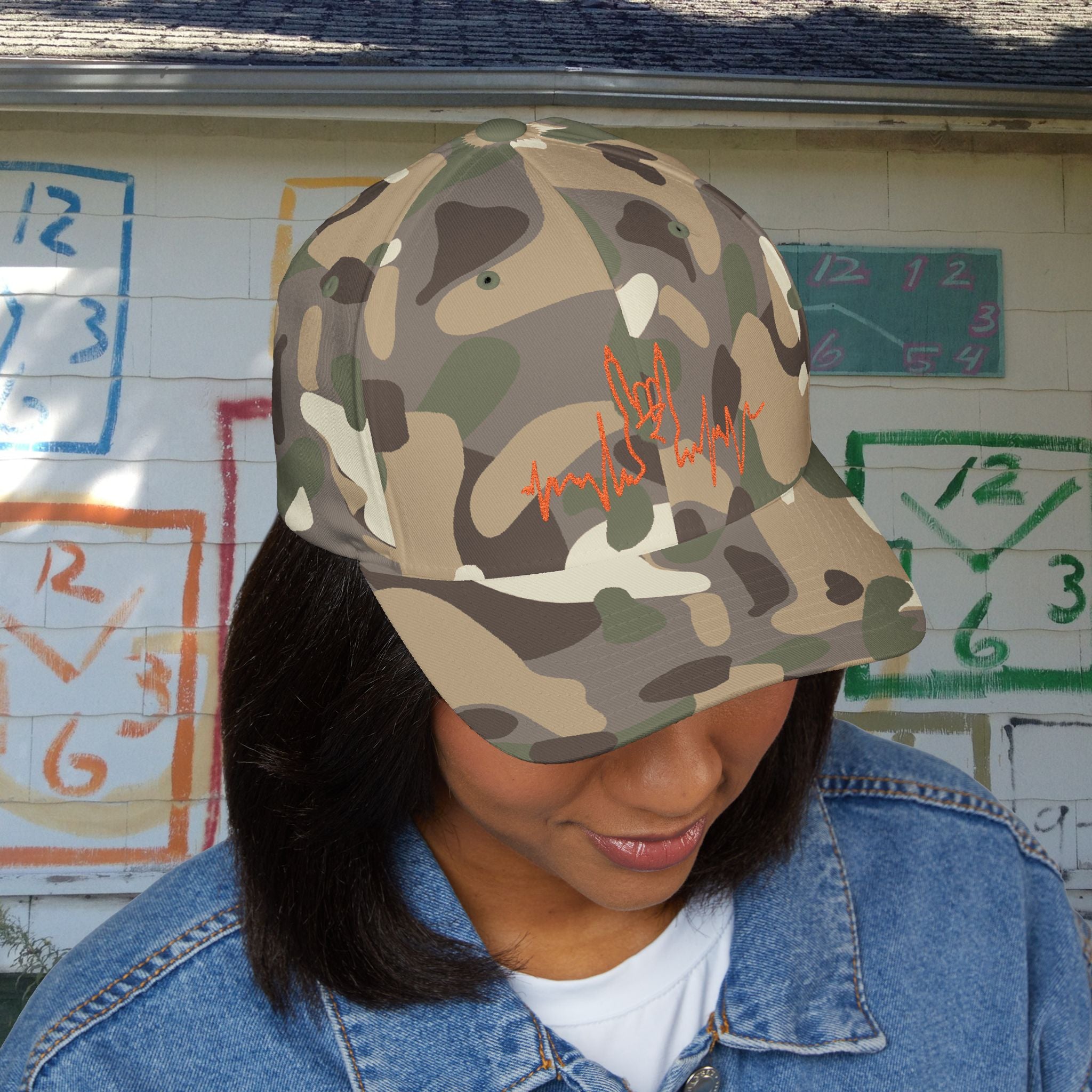 Embroidered Punk Heartbeat Trucker Hat