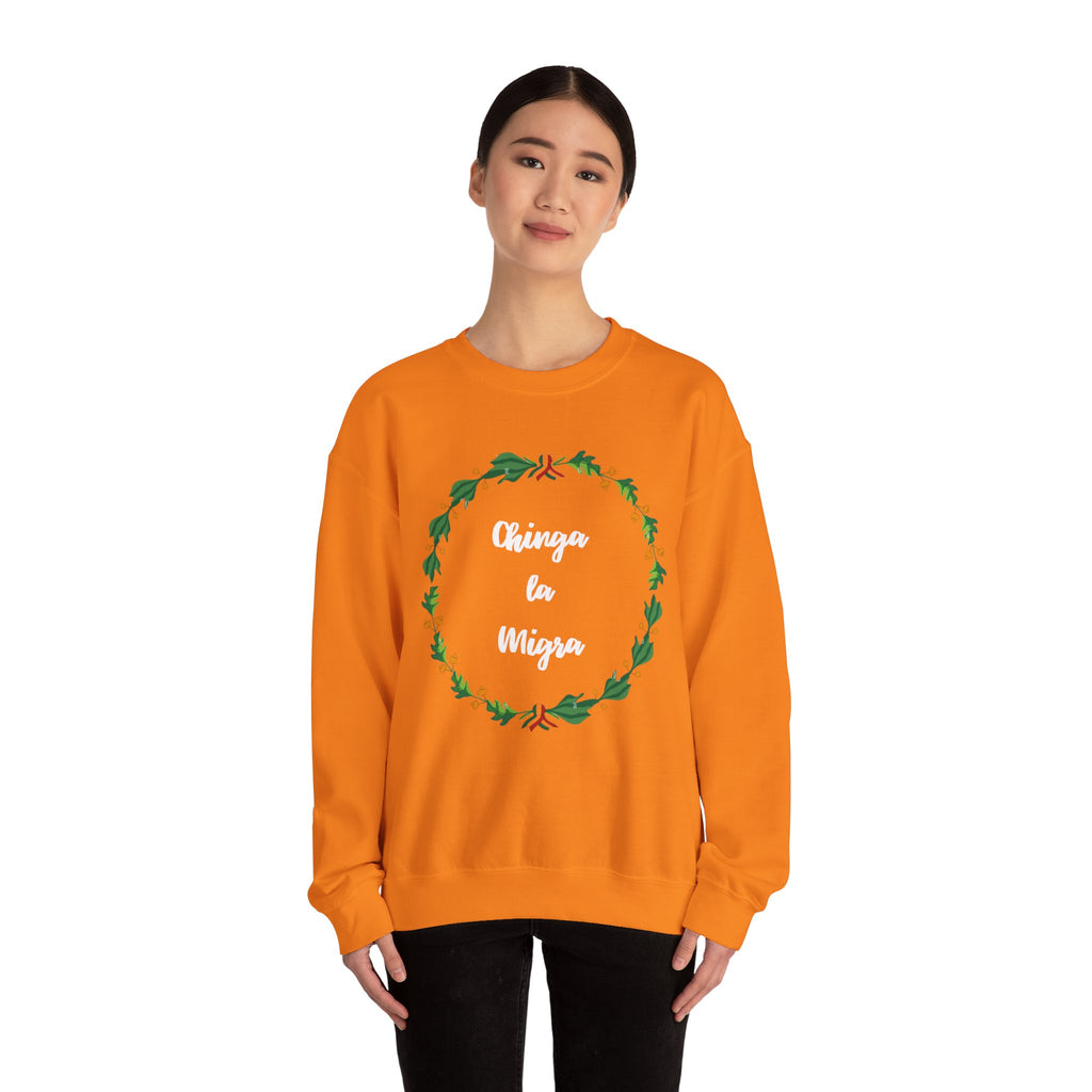 Chinga la Migra Mexican Flag Crewneck