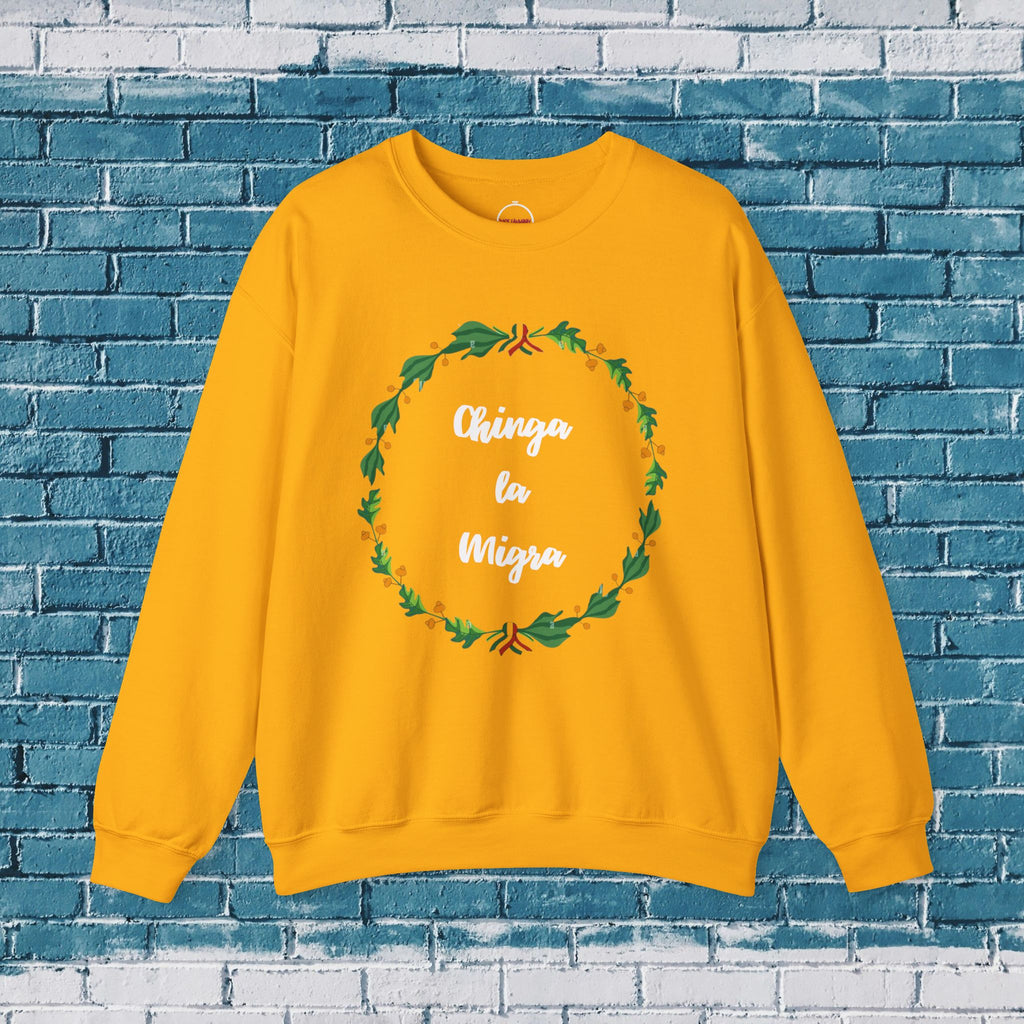 Chinga la Migra Mexican Flag Crewneck